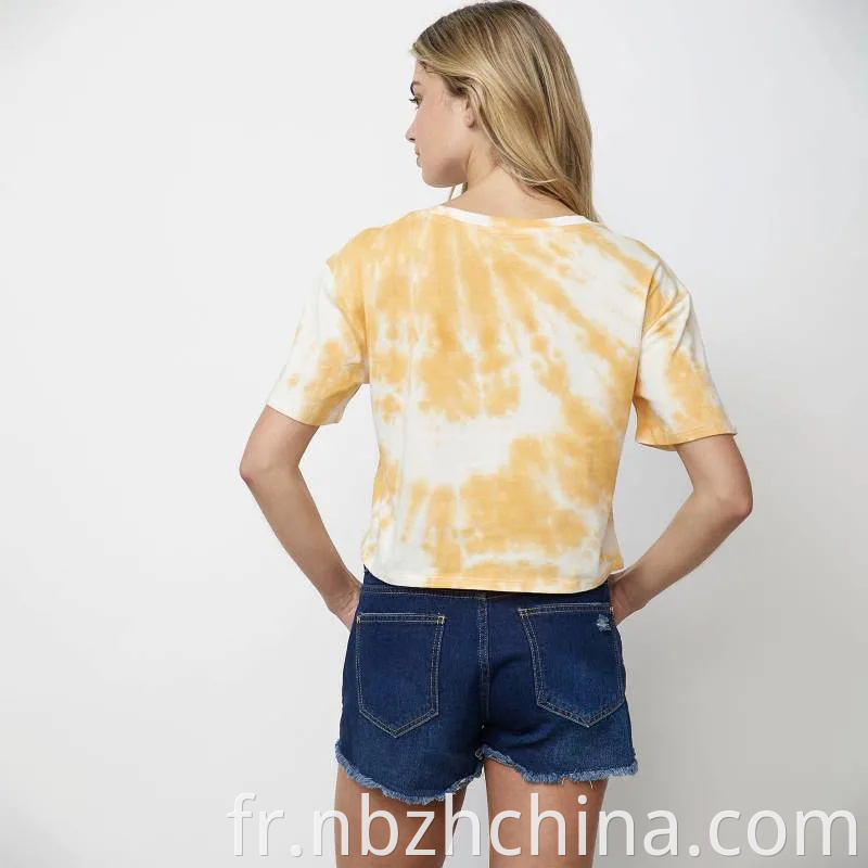 Womens Fashion Tie Dye Printed T-Shirt